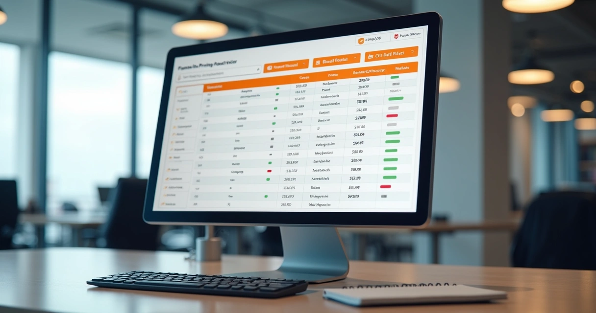 Dashboard de reajuste em massa com gráficos de margem e preços por SKU 