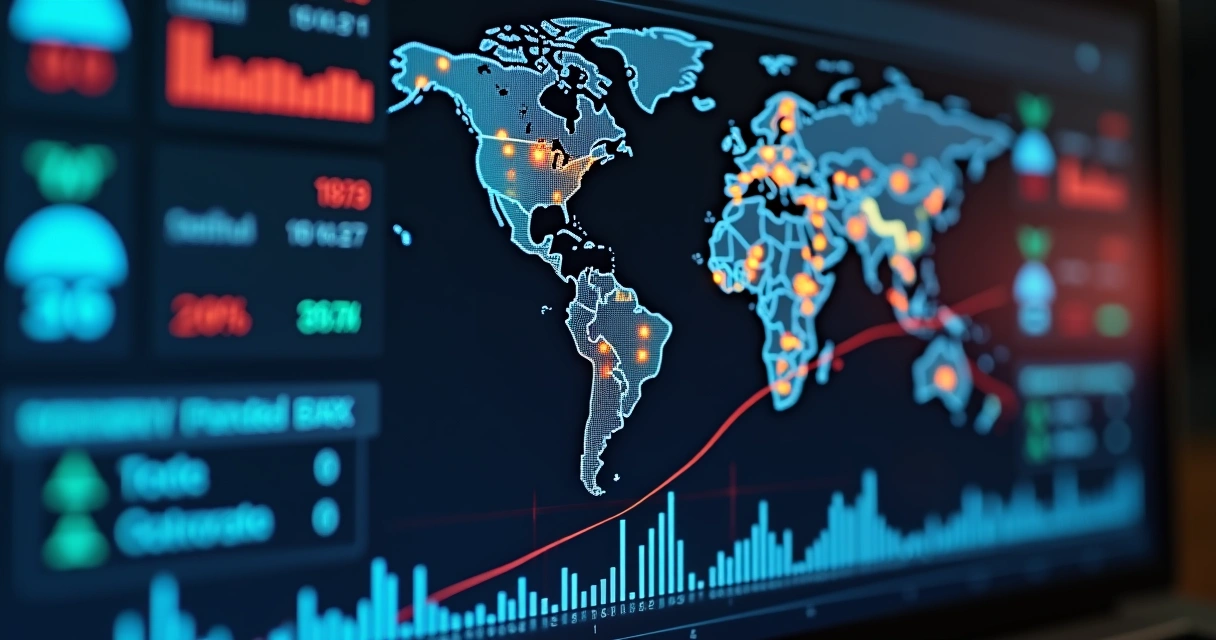 Risk monitoring dashboard with live volatility charts and compliance alerts 