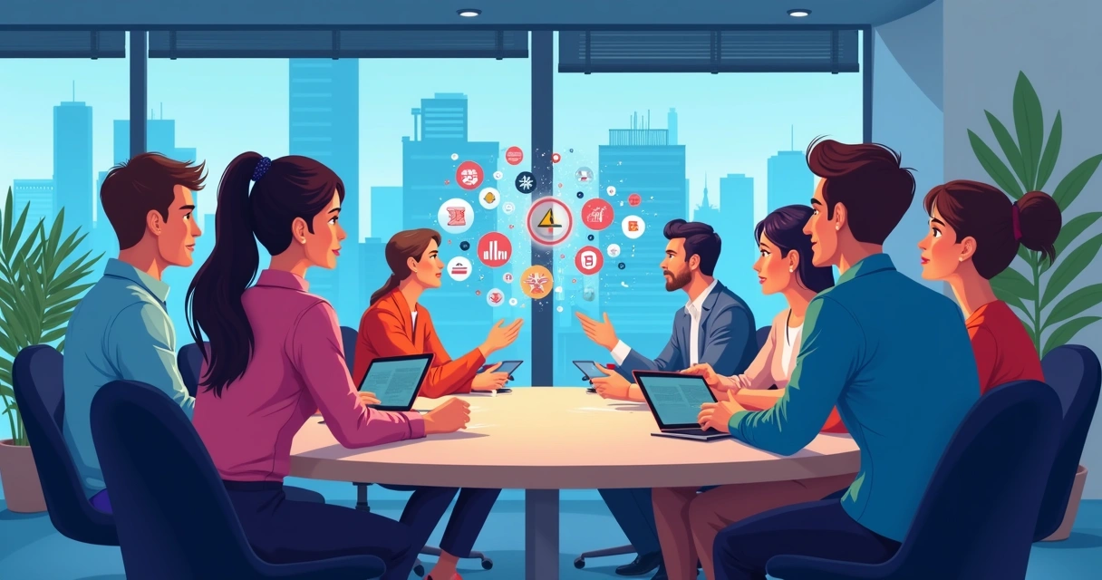 Equipe de marketing usando tablets para criar vídeos com realidade aumentada 