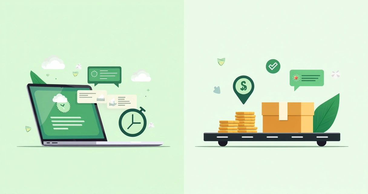 Comparativo visual de recebimento de pagamentos entre infoprodutos e produtos físicos 