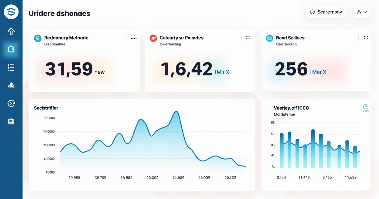 Dashboard de receita recorrente mensal em destaque com gráficos e segmentos 