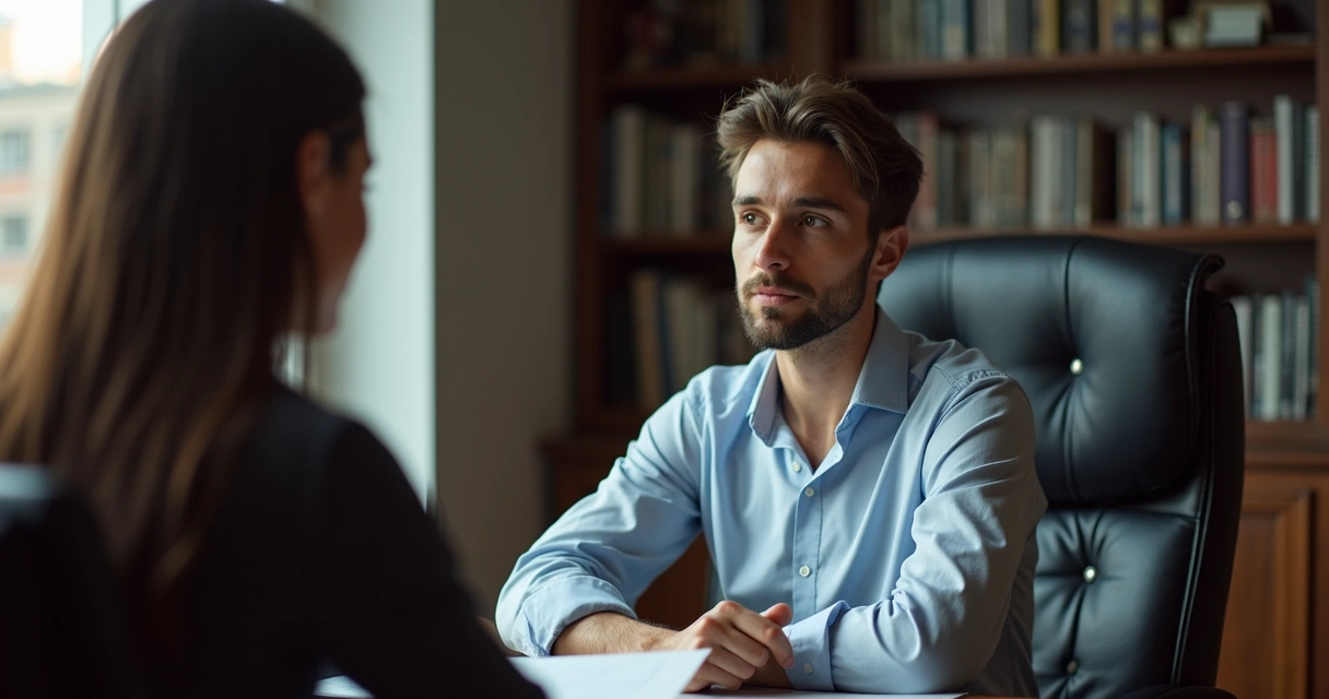 Persona recibiendo crítica y reflexionando con tranquilidad 