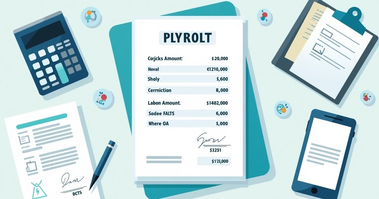 Recibo rectificativo con aprobación y documentos laborales