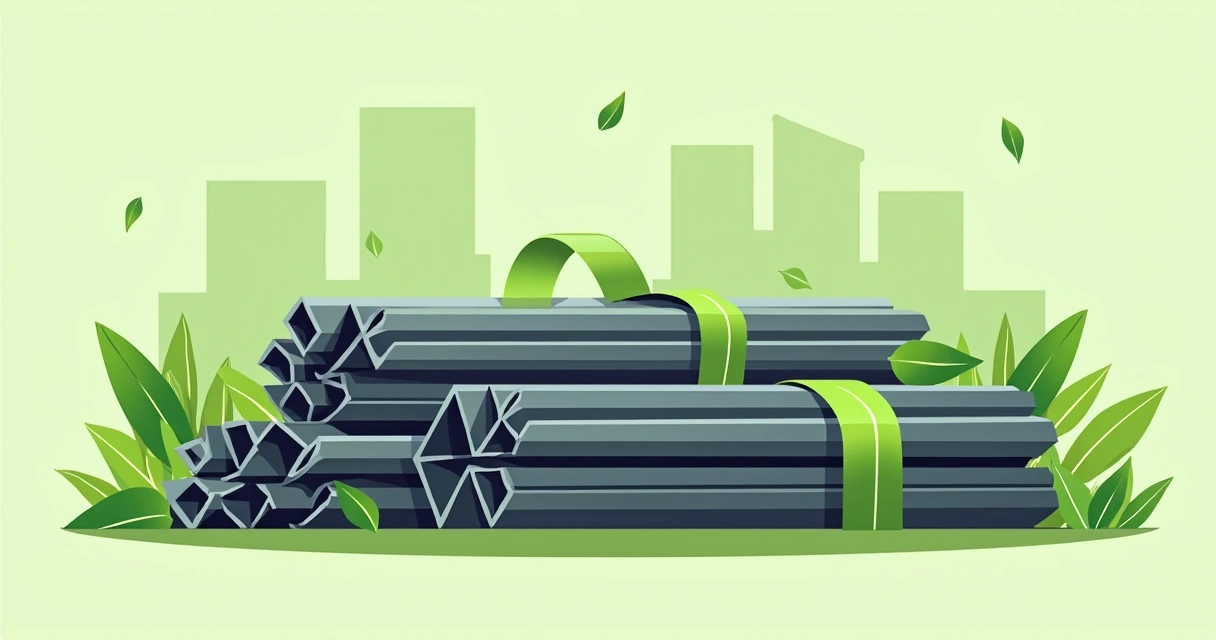 Peças de aço preparadas para reciclagem 