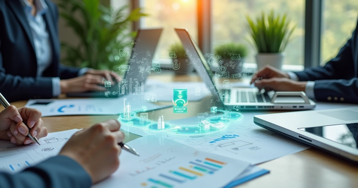 Empresas destinando verba para projetos de reciclagem aprovados pelo governo, com elementos gráficos representando economia circular e responsabilidade social 