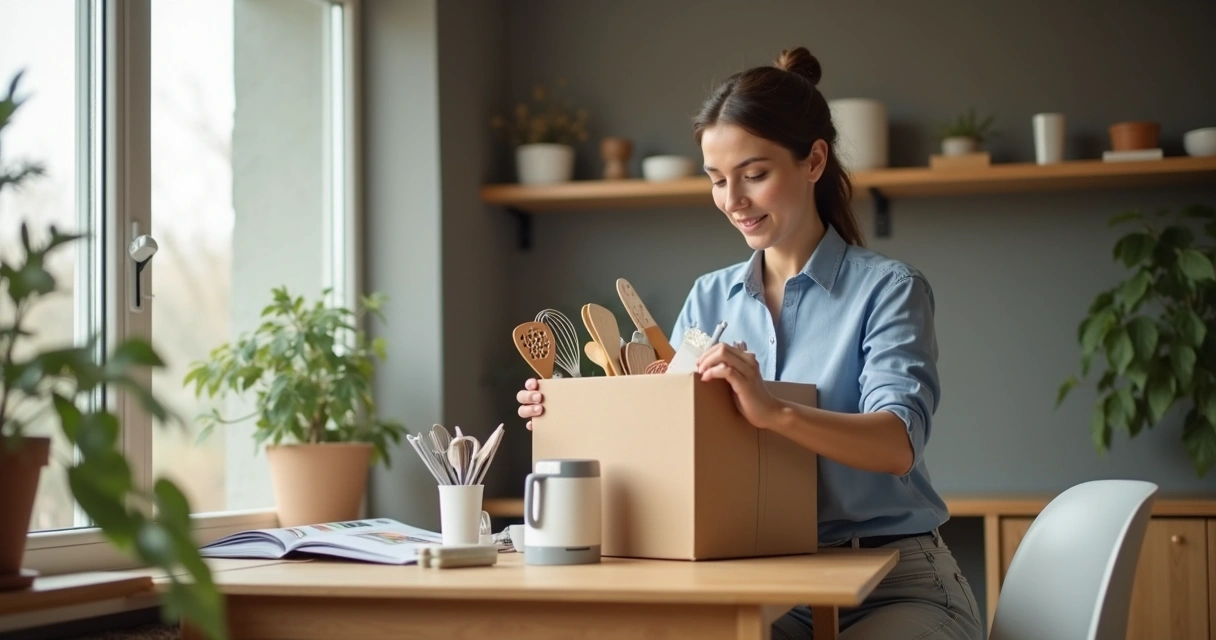 Colaborador recebendo utensílios domésticos como recompensa 