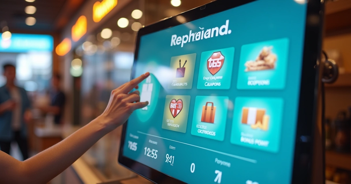 Opções de recompensas disponíveis em programa de fidelidade digital 