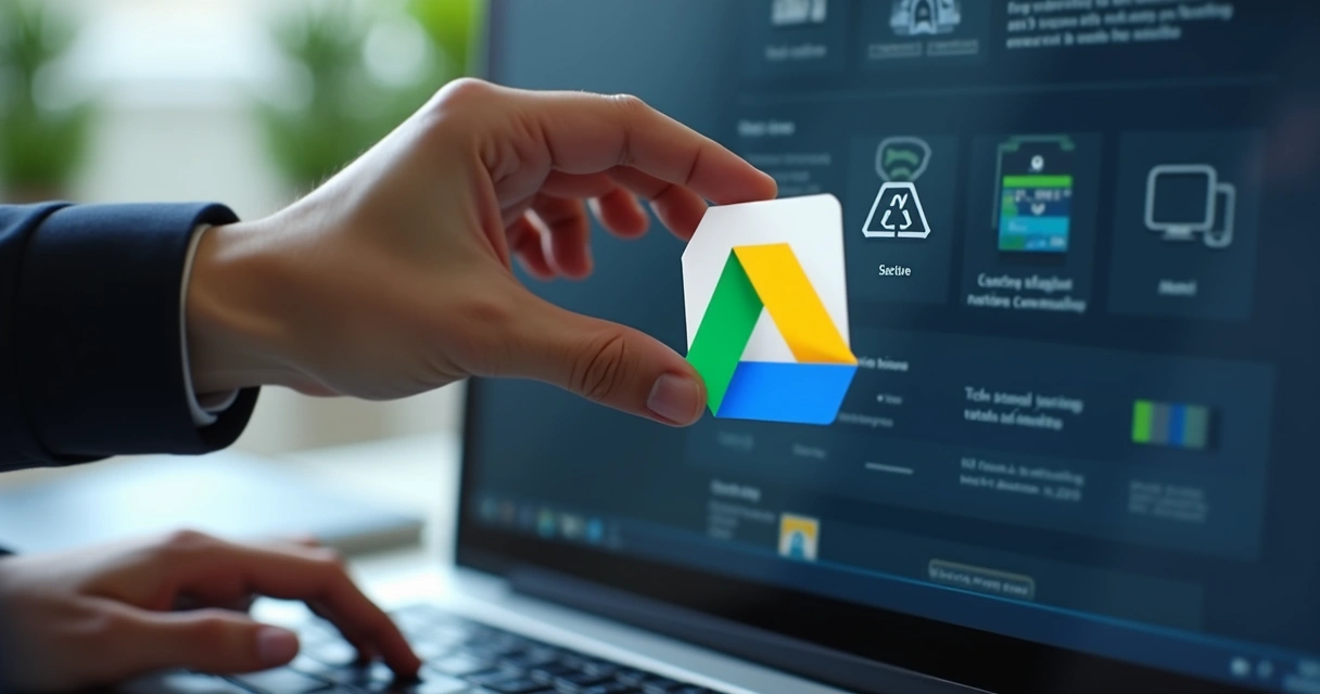 Pessoa recuperando arquivo excluído na interface do Google Drive 