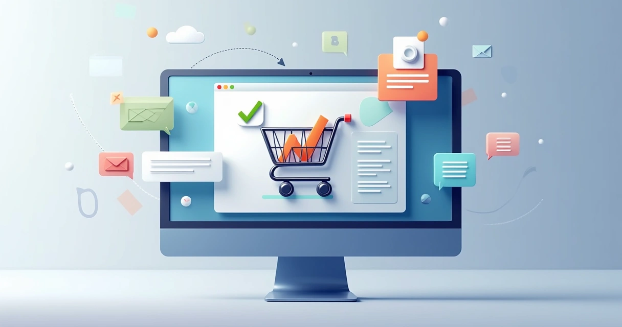 Tela mostrando ícone de carrinho recuperado por anúncios digitais 