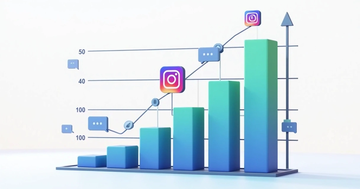 Gráfico de recuperação de clientes no Instagram com automação 