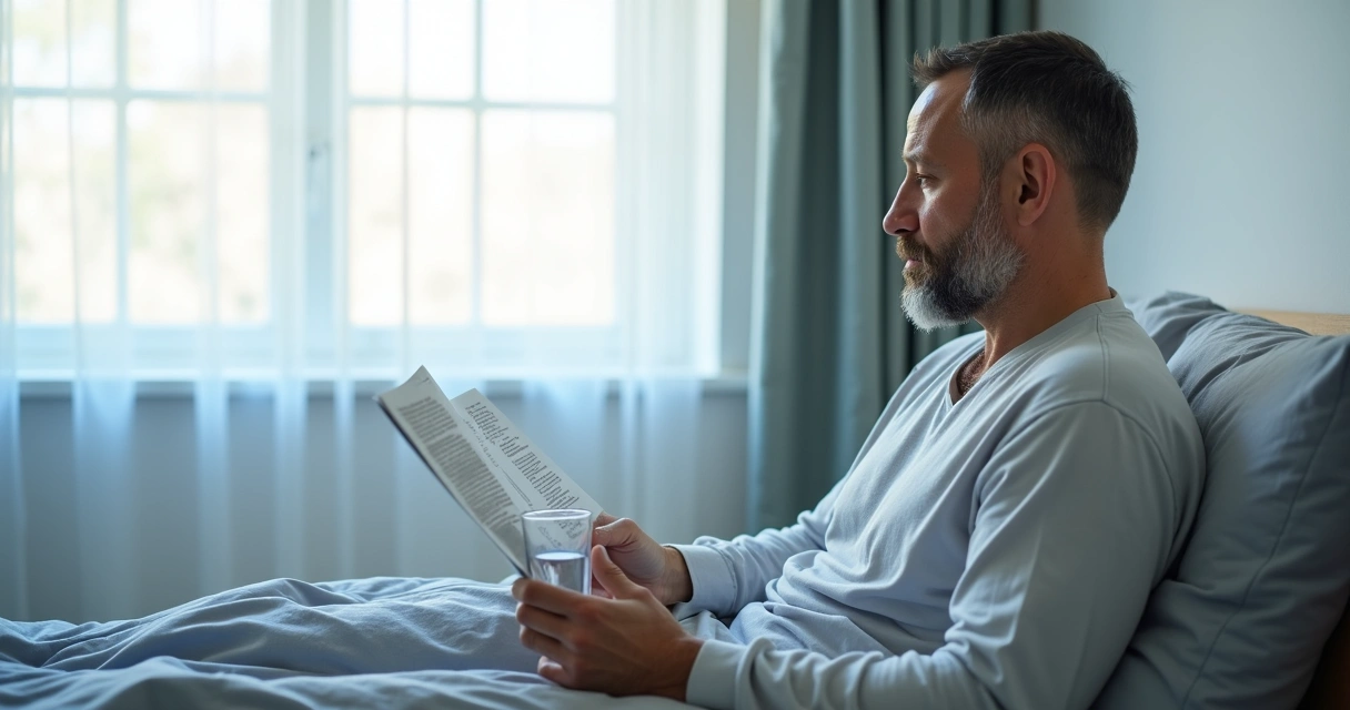 Homem em recuperação após cirurgia íntima 