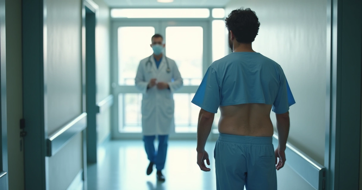 Paciente em recuperação após cirurgia de próstata 