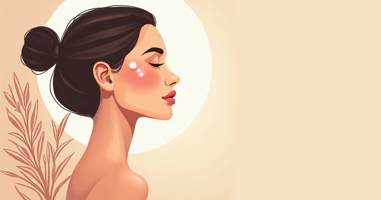 Rosto de mulher em perfil, pele luminosa e hidratada após tratamento.