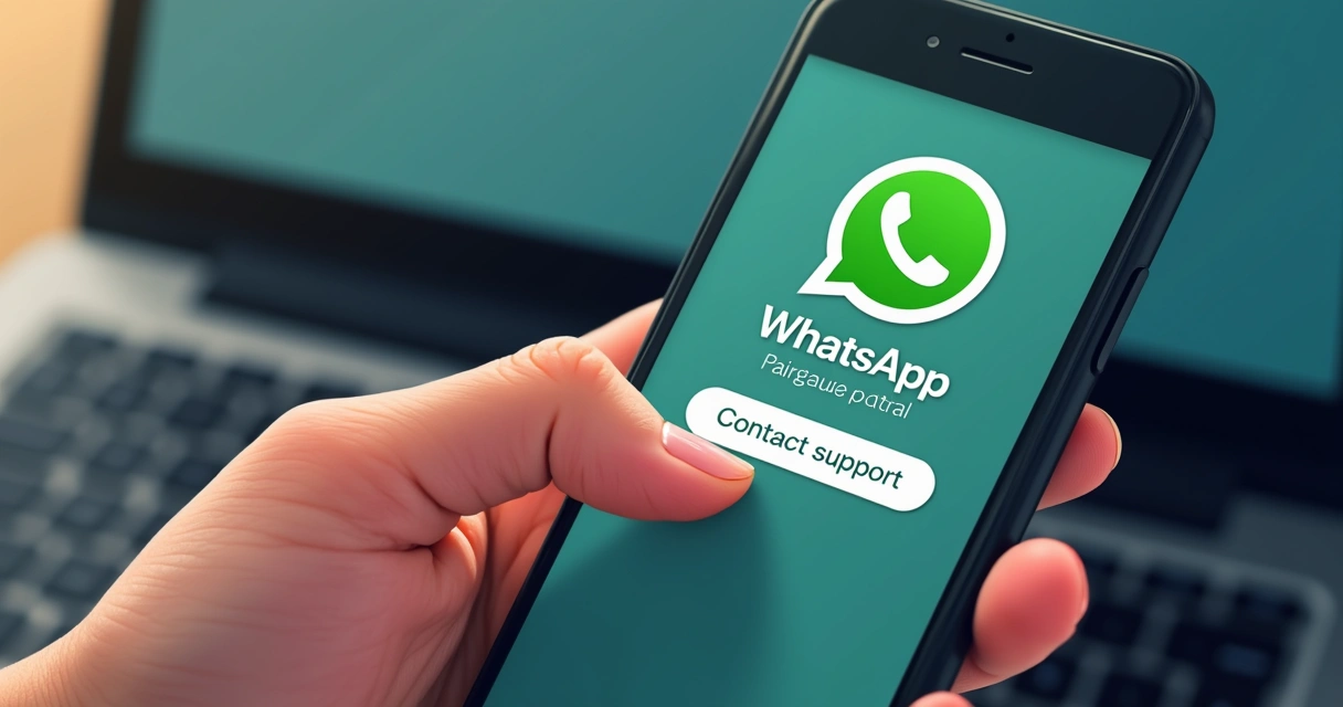 Pessoa preenchendo formulário para recuperar WhatsApp 
