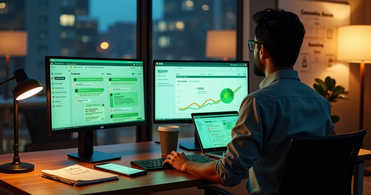 Gestor analisando perdas e recuperando vendas pelo WhatsApp em painel de CRM 