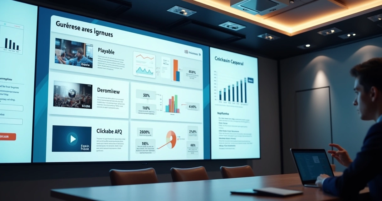 Tela destacando recursos interativos em proposta B2B 