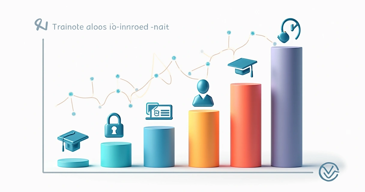 Gráfico de recursos avançados de plataforma EAD 
