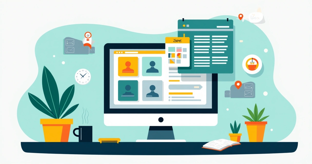 Painel ilustrando recursos do Wix como loja virtual, agendamento online, CRM e apps