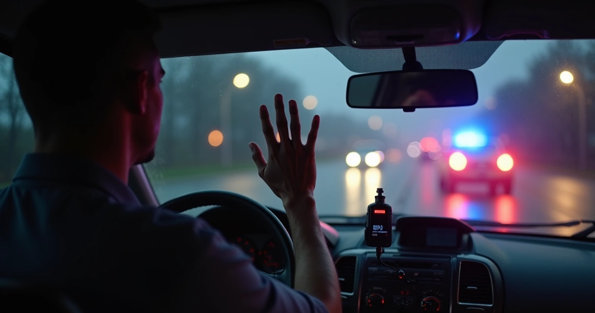 Motorista negando teste do bafômetro em blitz policial 