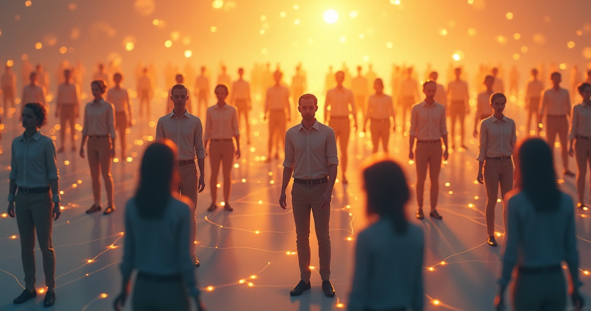 Gráfica de relaciones humanas y conexiones emocionales 