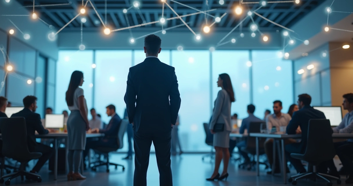 Red de conexiones entre personas dentro de una organización 