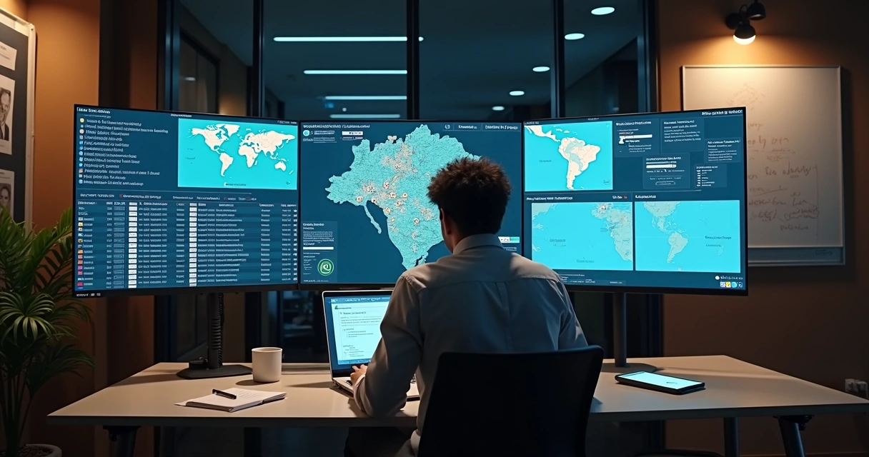 Redação com mapa do RN em telas 