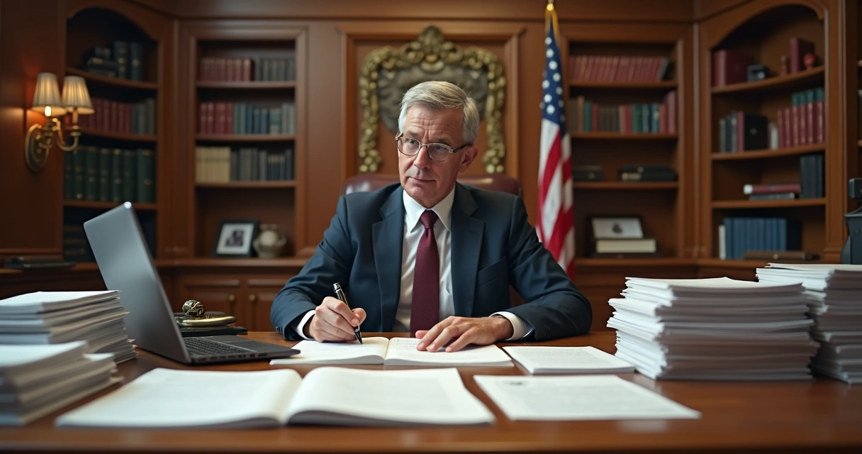 Vereador revisando texto do projeto de lei municipal 