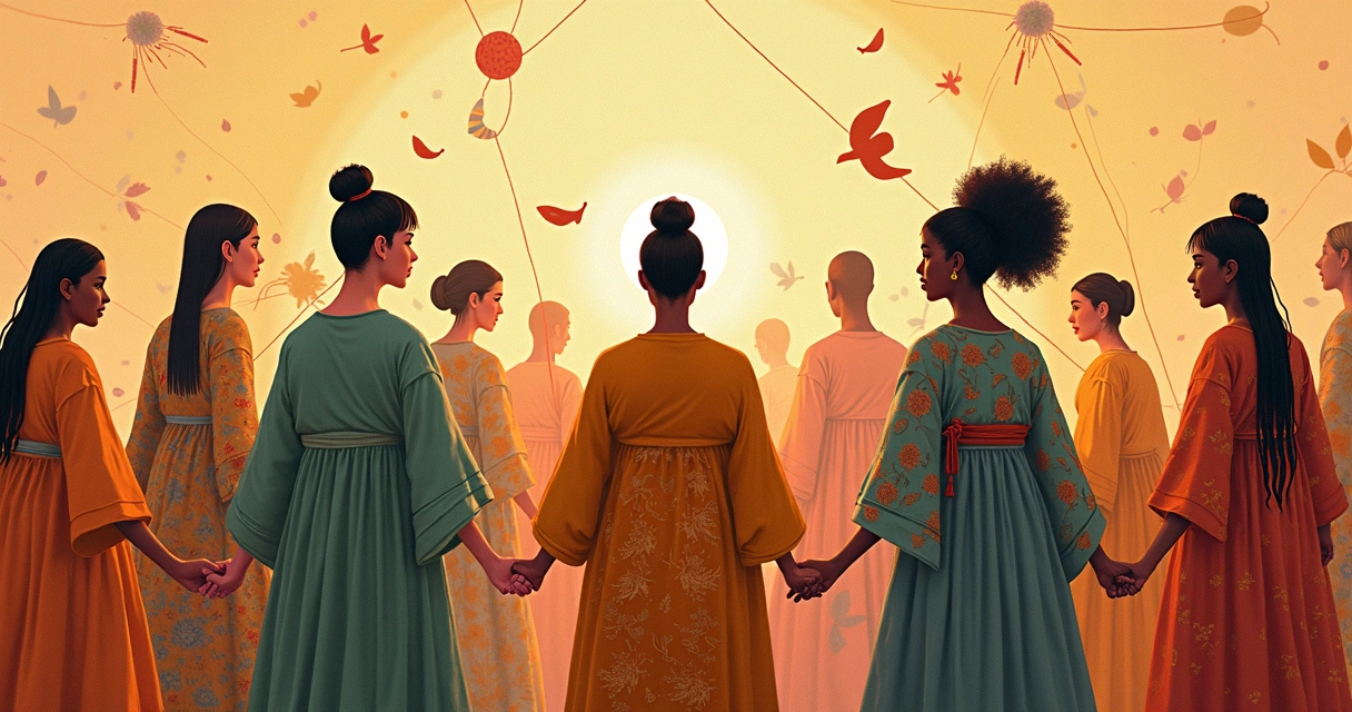 Rede de conexões ilustrando padrões em uma cultura local 