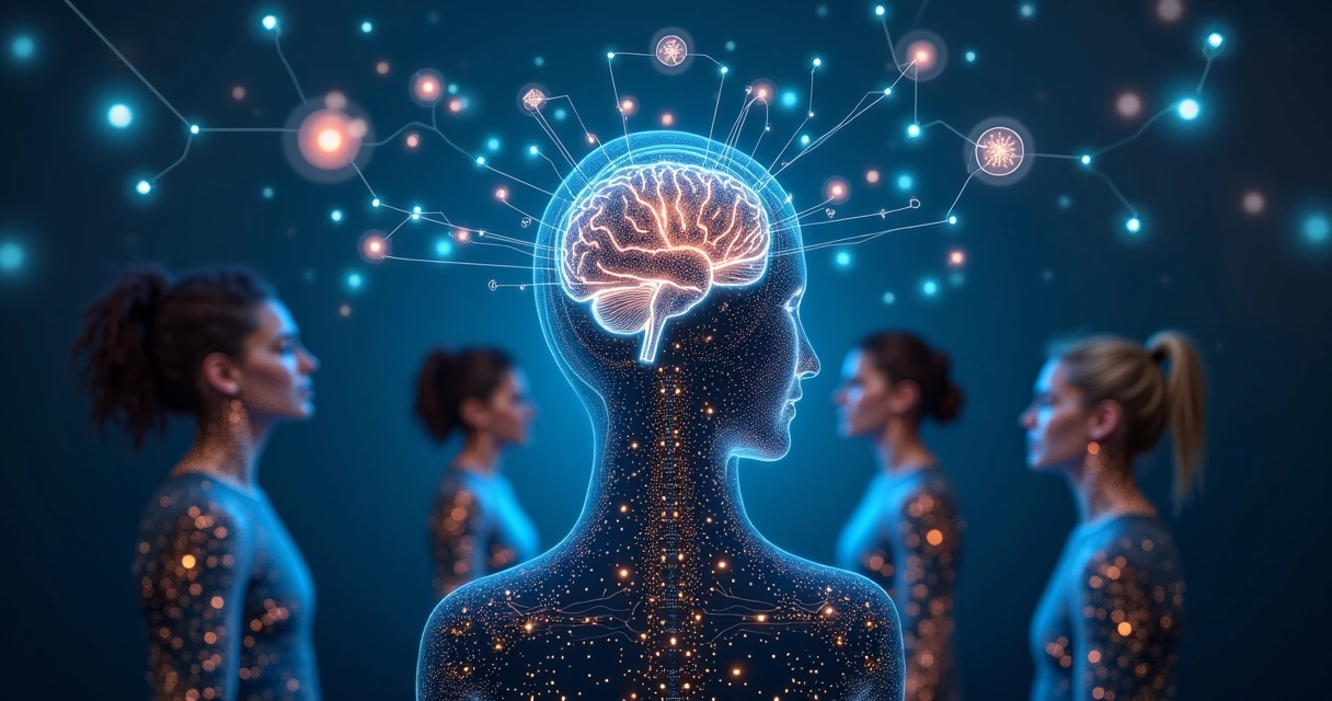 Rede conectando várias pessoas e ideias 