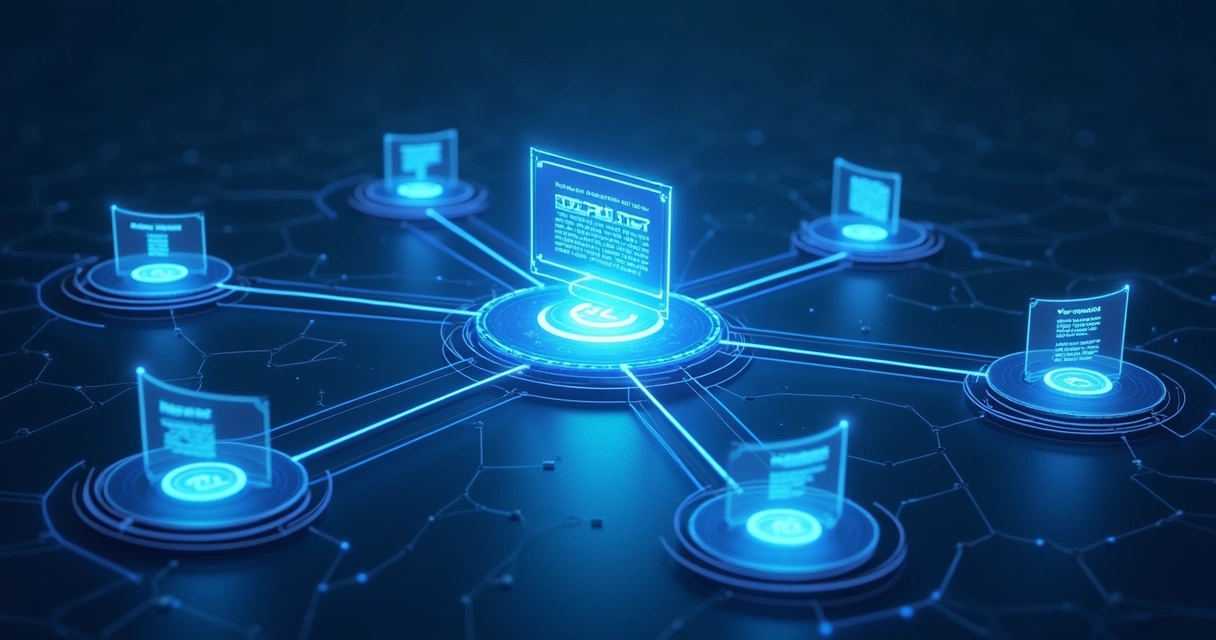 Rede de links representando autoridade em SEO 