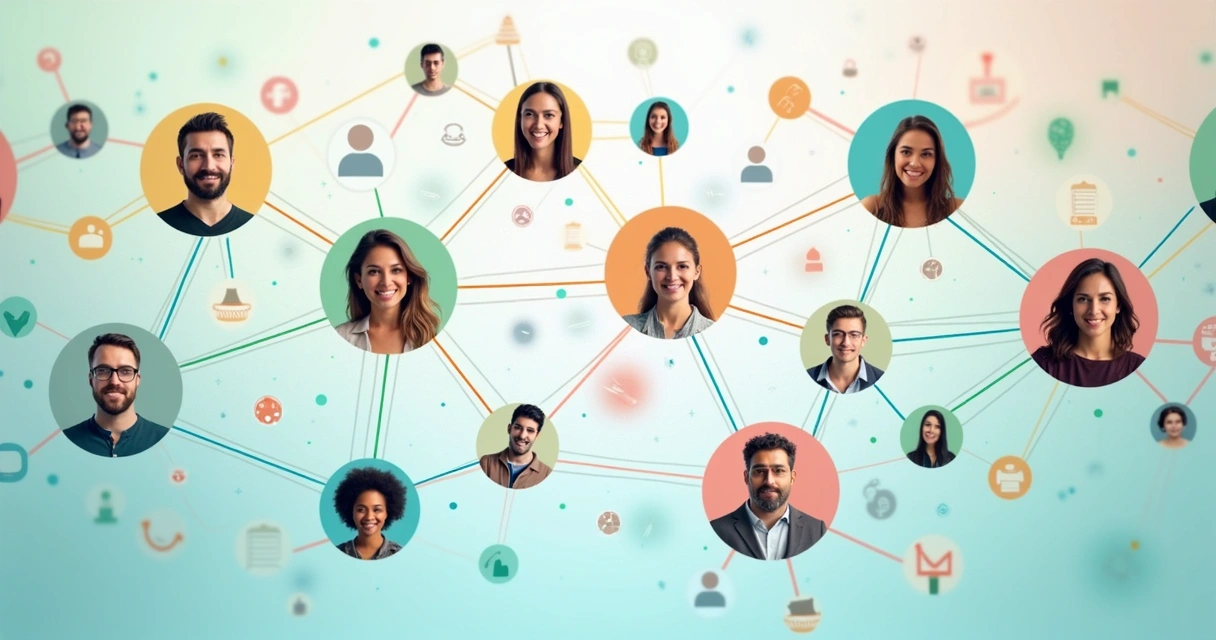 Rede de microinfluenciadores conectados em um painel digital 