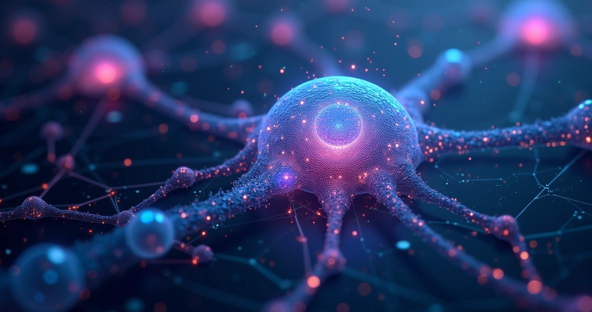 Ilustração detalhada de rede neural convolucional mostrando camadas interligadas em fundo escuro digital 