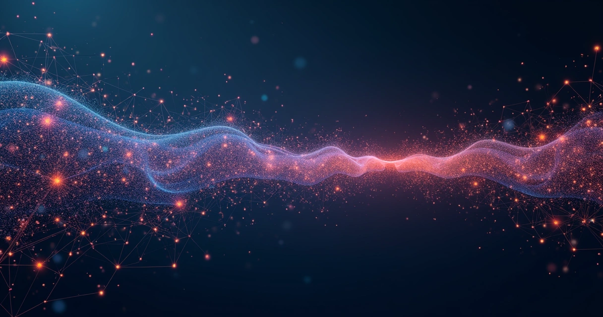 Rede neural profunda visualizada com conexões de dados entre anúncios virtuais 