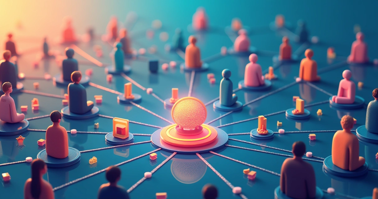 Rede de parceiros conectados promovendo loja online 