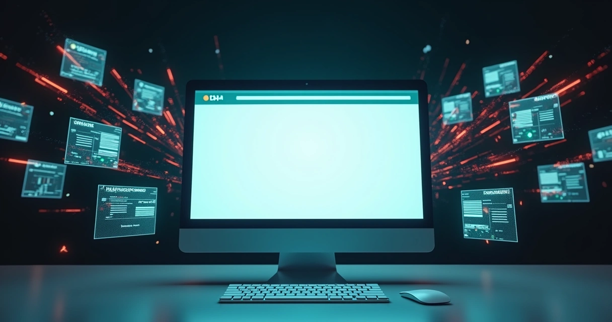 Rede de sites sombreados conectados atacando um domínio principal protegido 