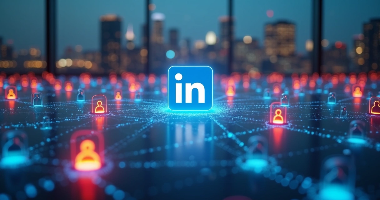 Rede de pessoas conectadas no LinkedIn 
