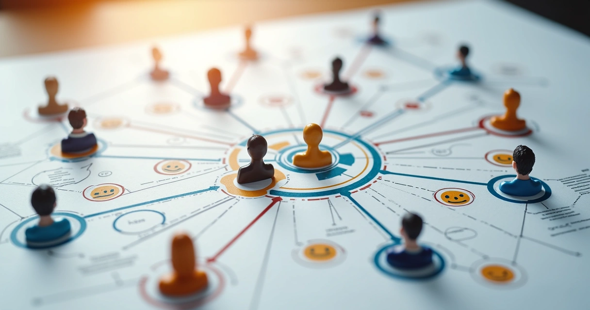 Rede de relações entre membros da equipe 