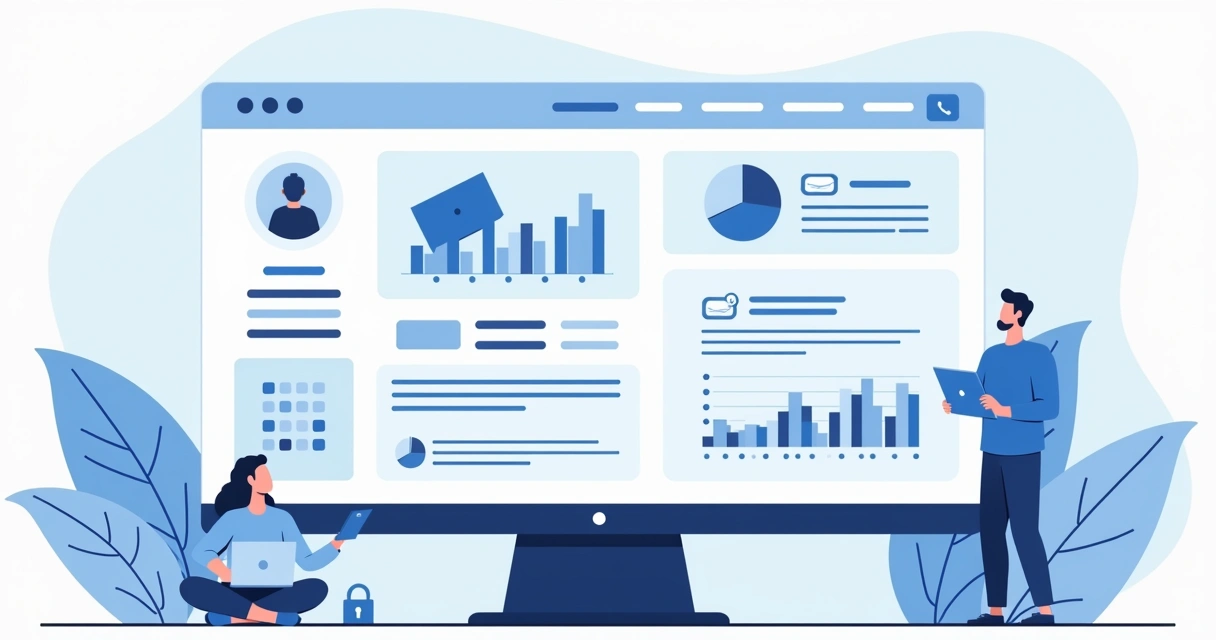 Perfil digital discreto destacando informações institucionais e educacionais 