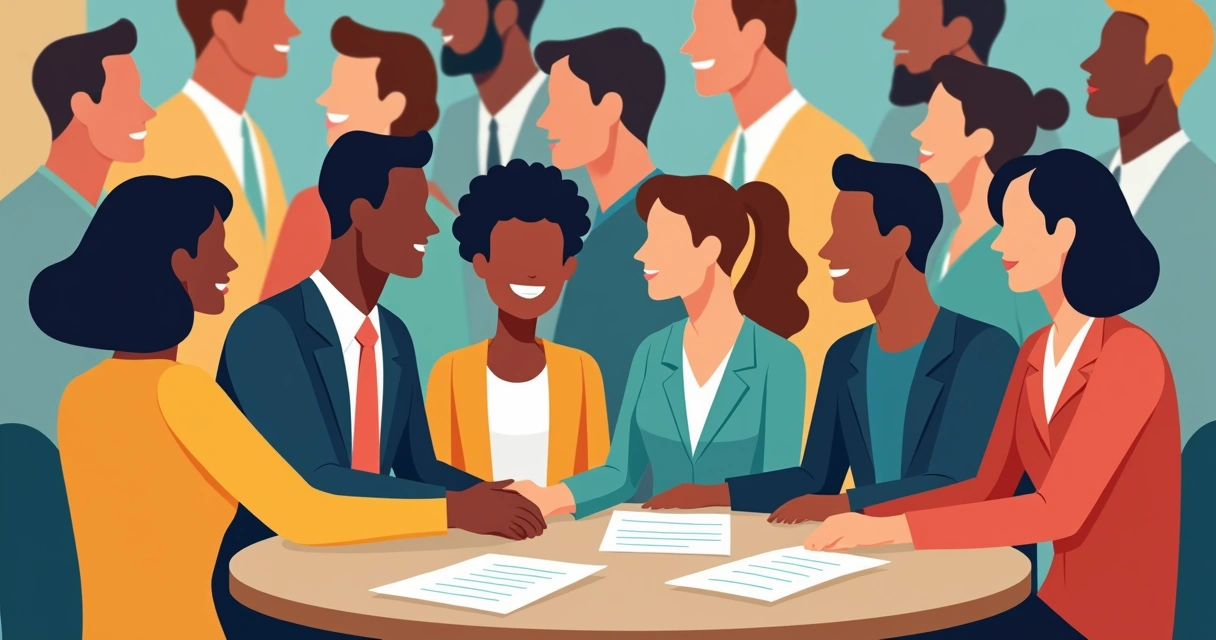 Lideranças de comunidade reunidas com candidato 