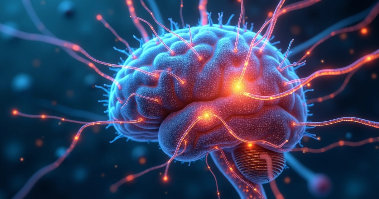 Visualización artística de redes neuronales cerebrales activas