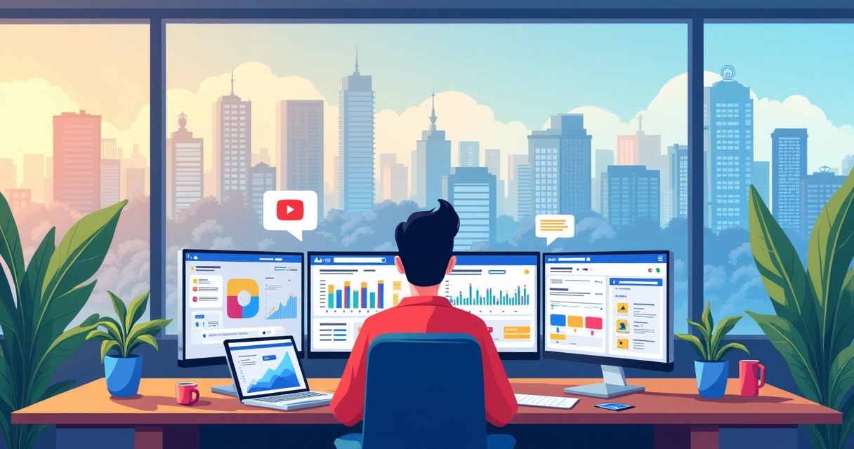 Gestor digital de Curitiba planejando campanhas nas redes sociais 