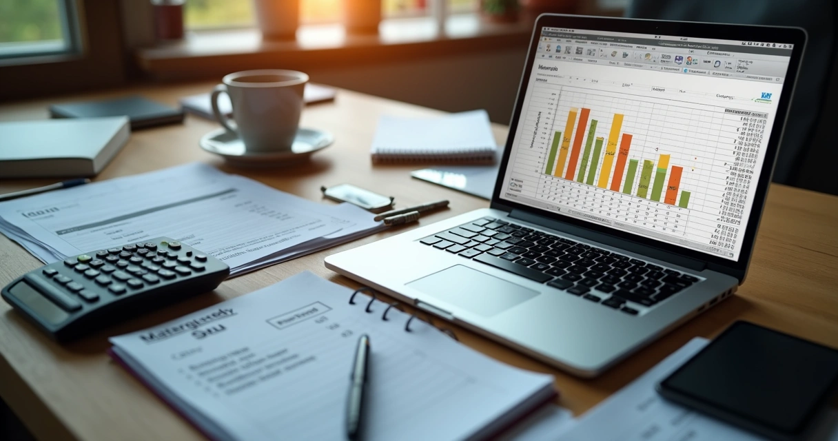 Planilha mostrando redução de impostos e gráficos de tributos de uma loja 
