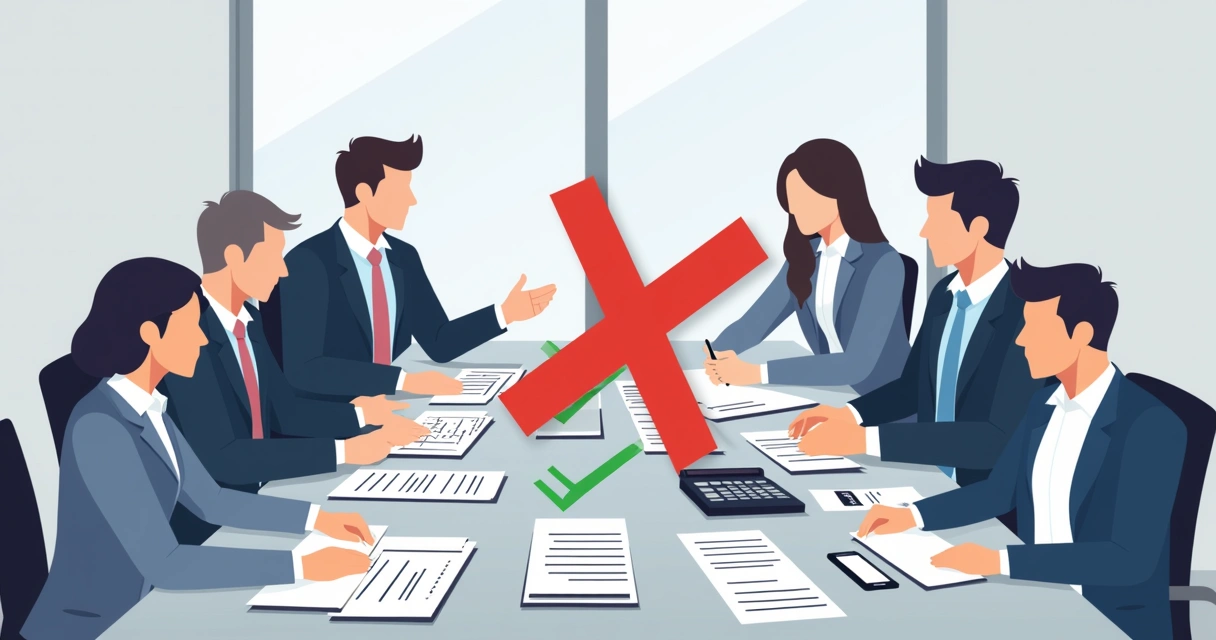 Equipe de negócios realizando revisão de custos 