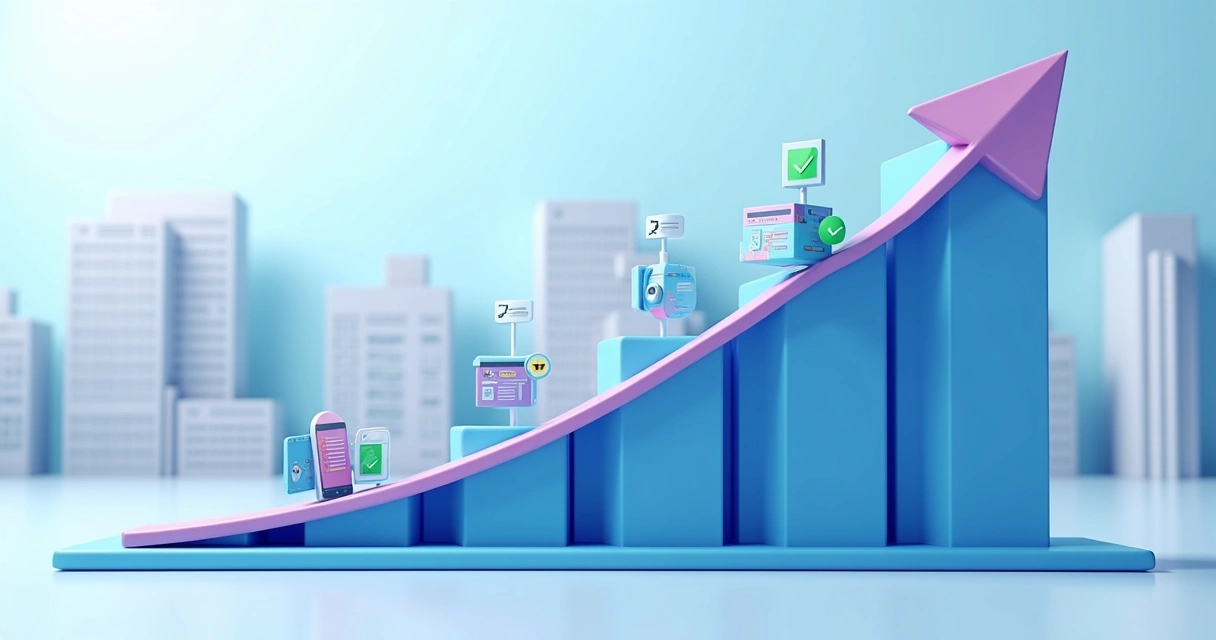 Gráfico de inadimplência caindo com automação de cobranças 