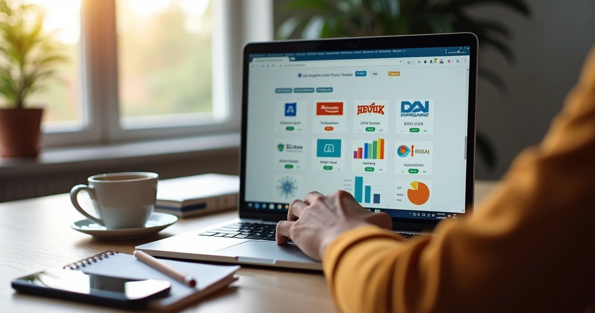 Pessoa analisando no notebook suas assinaturas digitais para reduzir gastos 