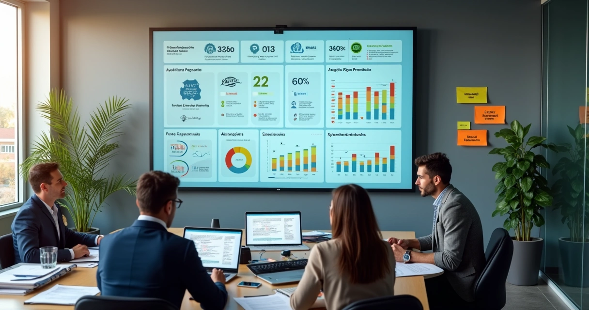 Centro de monitoramento com painel de riscos psicossociais em empresa 