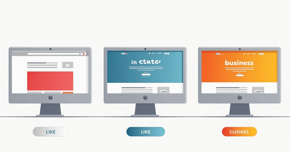 Paleta de telas de sites com diferentes estilos de design 