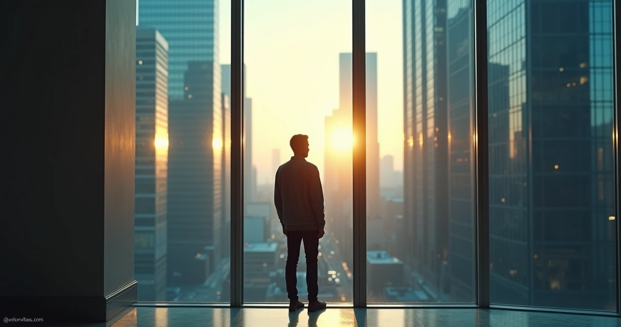 Person reflecting on themselves in a window 