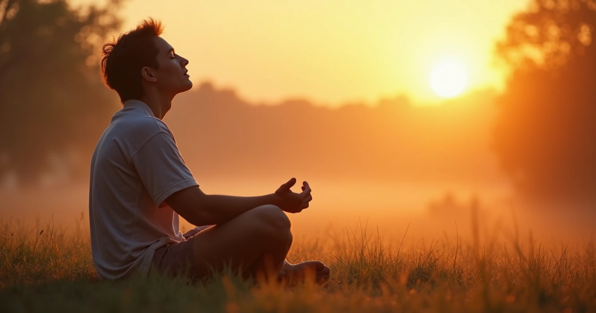 Pessoa sentada em postura de reflexão em ambiente tranquilo, sugerindo autoconhecimento 
