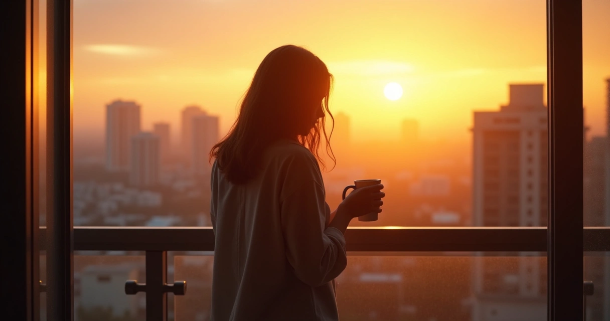 Pessoa olhando para o horizonte em momento de reflexão